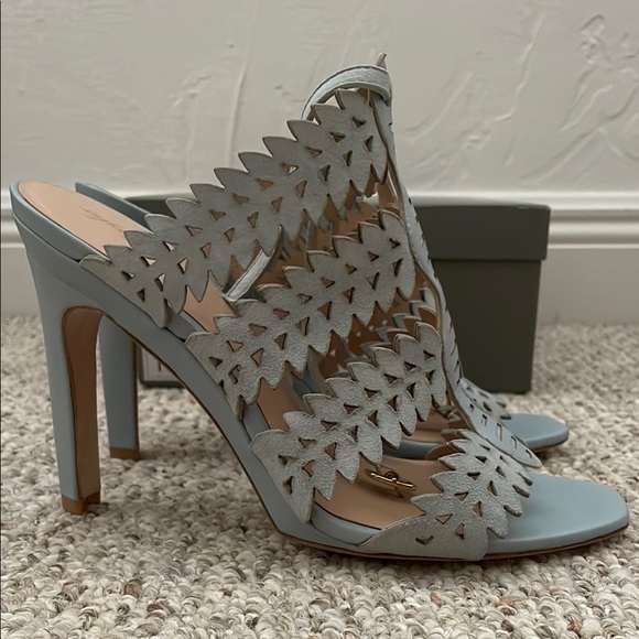 Anthropologie Eight Fifteen Laser Cut Heels - Picture 3 of 5